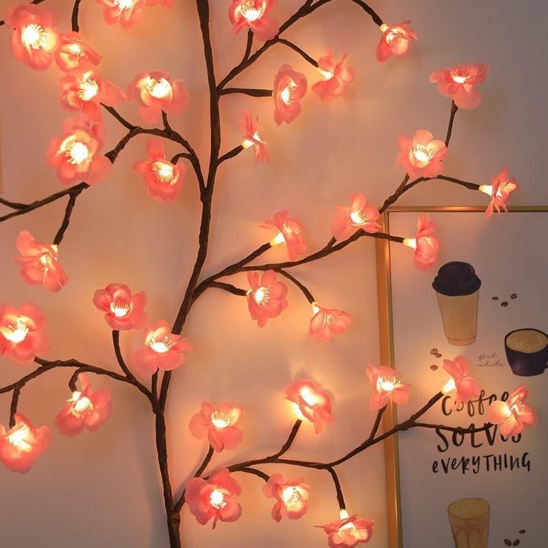 Cherry Blossom Twig Decor Garland, Christmas Decorations Indoor for Home Wall Door Window