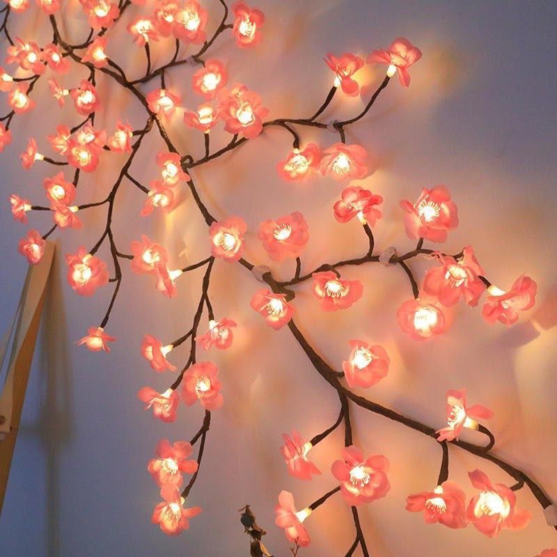 Cherry Blossom Twig Decor Garland, Christmas Decorations Indoor for Home Wall Door Window