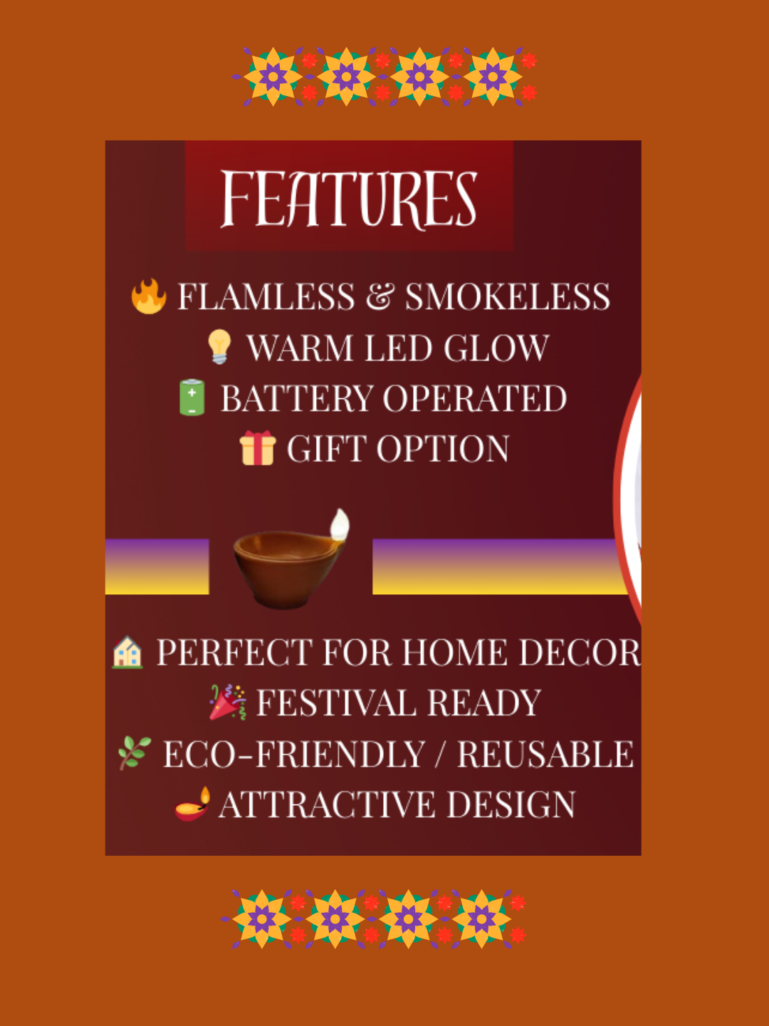 LED Light Water Sensor Diyas, Eco-Friendly Diyas for Home Decor. 25% OFF LIMITED TIME OFFER