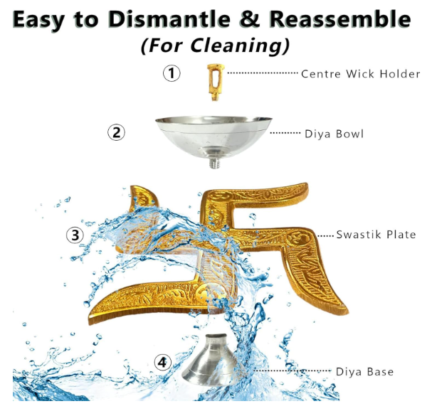 Brass Swastik Diya
