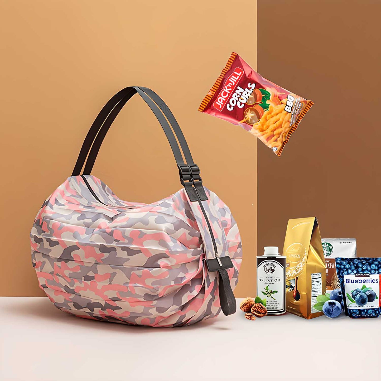 Foldable Shopping Handbag – Waterproof Travel Tote Bag