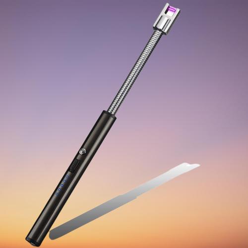 USB Plasma Rechargeable Electric Lighter for Kitchen, Pooja Room, Candles, BBQ, Multi Purpose - 360 Degree Flexible & Windproof