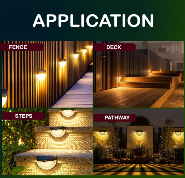 Solar Fence Lights - Mega Saver Pack (4 Lights)