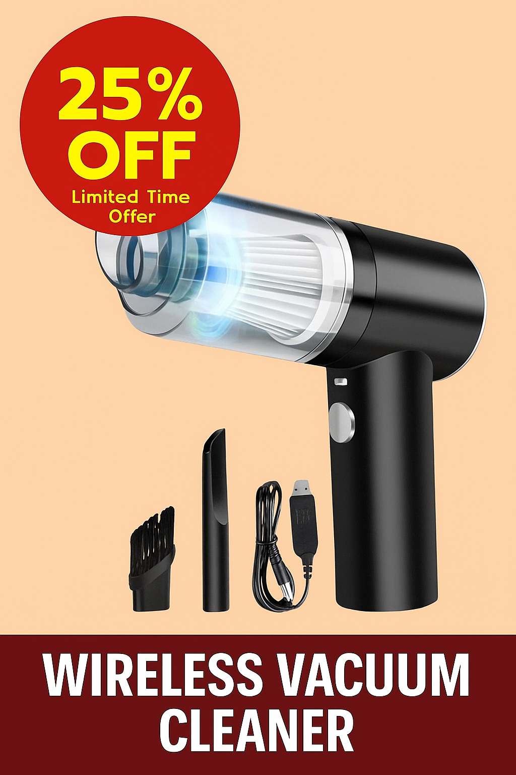Wireless Vacuum Cleaner- 25% OFF LIMITED TIME OFFER