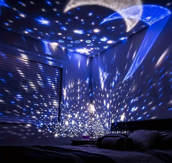 Star Master Projector Night Light – Romantic LED Sky Projector Lamp with USB Cable – Colorful Rotating Galaxy Light for Bedroom, Kids, and Home Décor (Assorted Color)