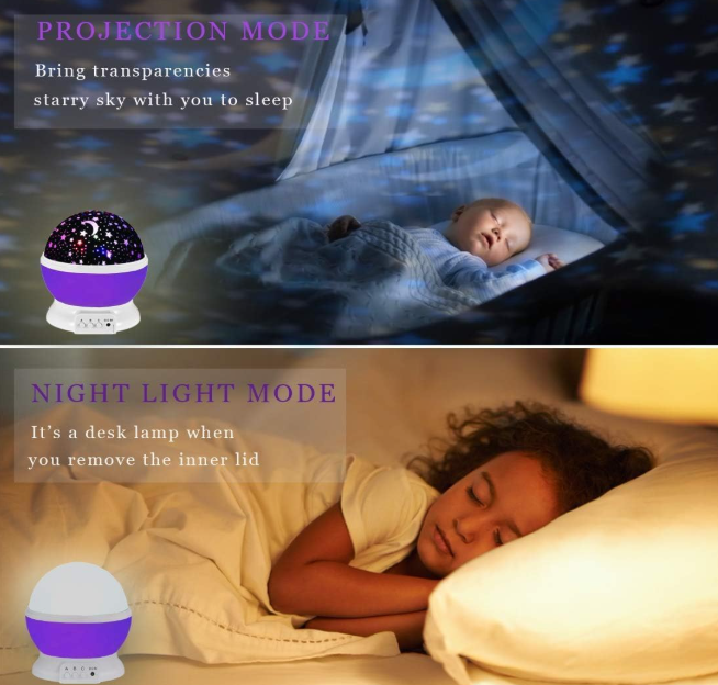 Star Master Projector Night Light – Romantic LED Sky Projector Lamp with USB Cable – Colorful Rotating Galaxy Light for Bedroom, Kids, and Home Décor (Assorted Color)