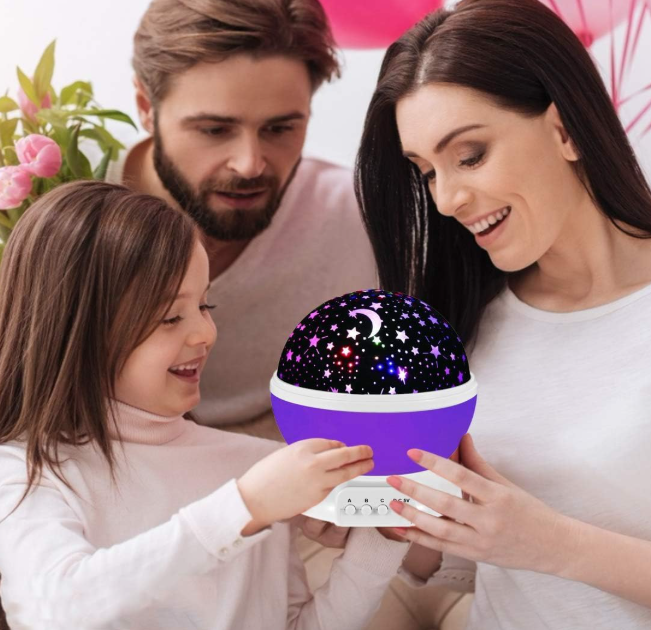 Star Master Projector Night Light – Romantic LED Sky Projector Lamp with USB Cable – Colorful Rotating Galaxy Light for Bedroom, Kids, and Home Décor (Assorted Color)