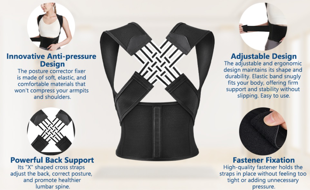 Adjustable Back Posture Corrector – Say Goodbye to Slouching!