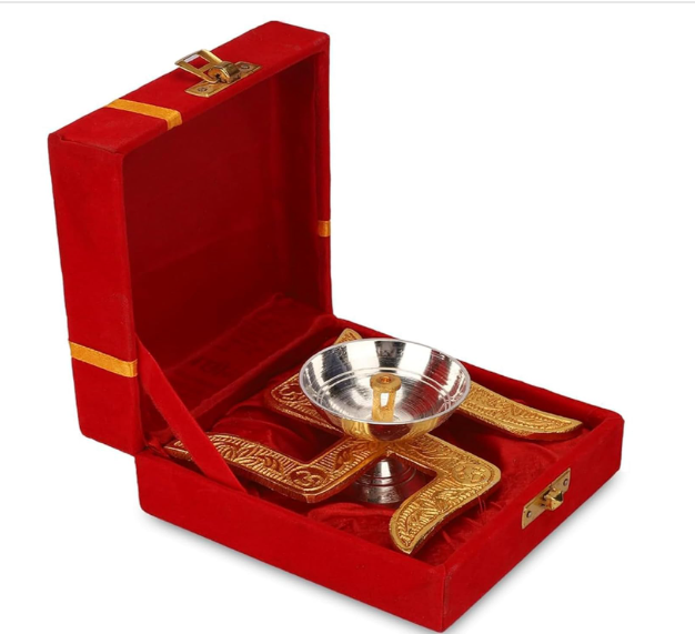 Brass Swastik Diya