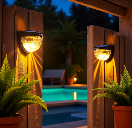 Solar Fence Lights - Mega Saver Pack (4 Lights)